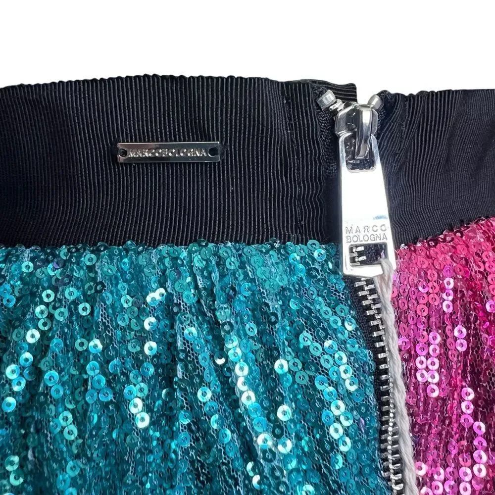 Marco Bologna Multicolored Sequin Dress Size M